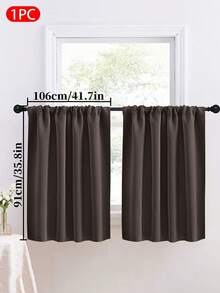 1pc Solid Color Blackout Curtain, Modern Minimalist Home Sunshade Thermal Insulation Kitchen Curtain, Suitable For Living Room, Bedroom, Kitchen, Home Decor, Room Decoration - Multicolor - View 16