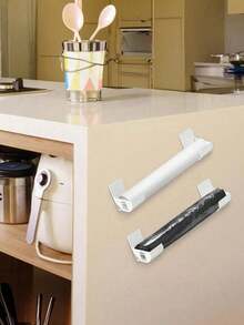 8pcs/4pcs Kitchen Garbage Bag Rack, Kitchen Storage Rack, Cabinet Storage Accessories, Hanging Storage Rack, Door Hanging Storage Tool, Plastic Cling Film Rack, Kitchen Storage Rack, Kitchen Accessories, Cabinet Storage Accessories, Ideal Valentine's Day And Mother's Day Gifts - View 6