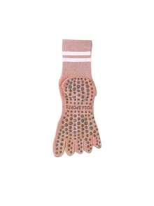 1/3/5 Pairs Five Toe Yoga Socks, Non-Slip Professional Women Pilates Socks, New Non-Slip Socks, Suitable For All Seasons, Mid-Calf - Multicolor - View 5