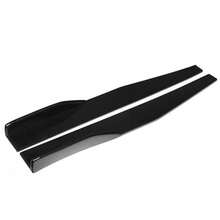 Kit global de alerón de labio delantero y extensiones de faldón lateral - Negro/rojo brillante - Deflector de aire de ABS duradero, protector divisor para sedanes, apto para autos de 1,9 m/6,2 pies de ancho - Kit de carrocería para modificación de autos - A - Ver 2