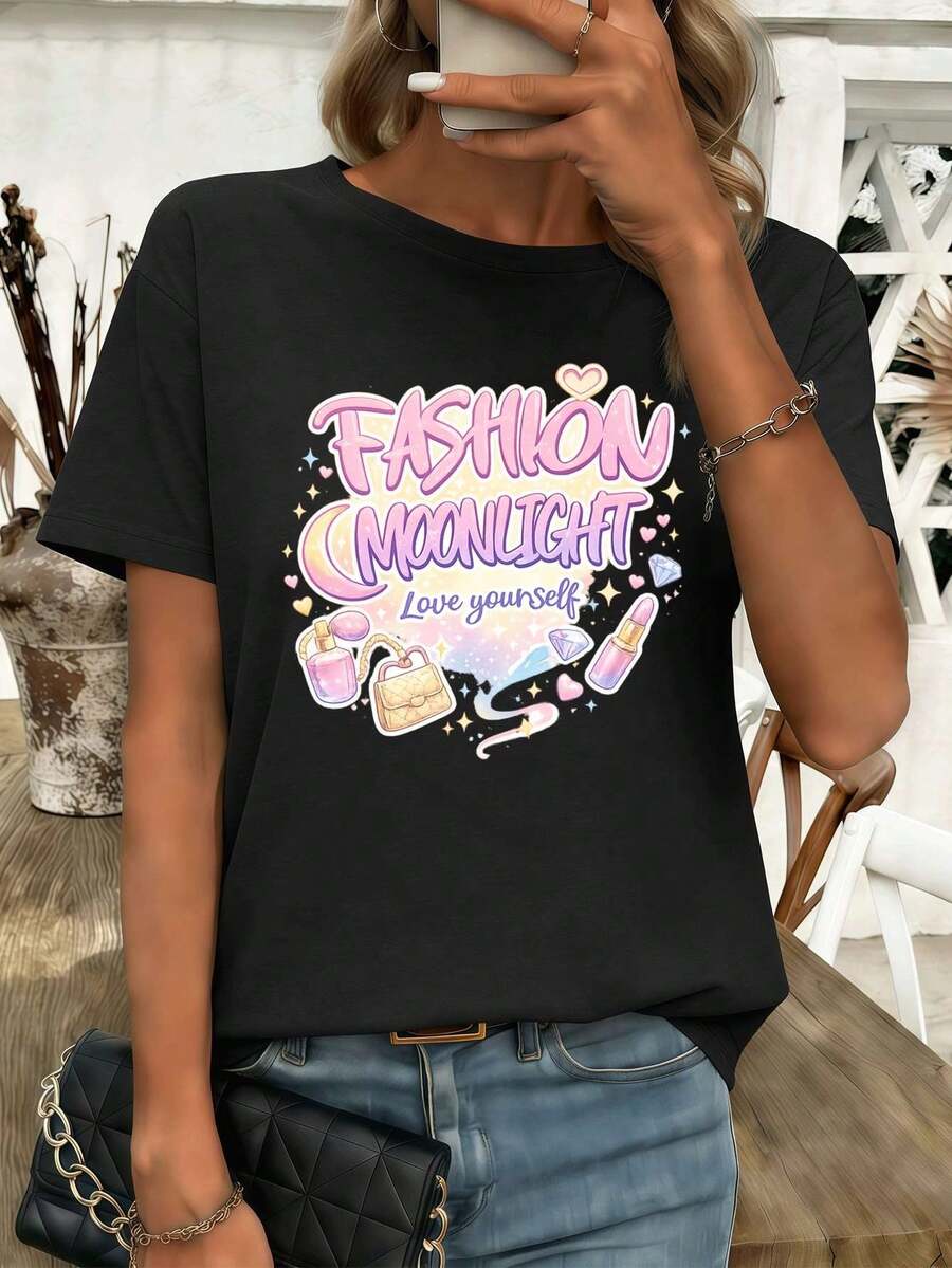 Women T-Shirts - Black - View 1