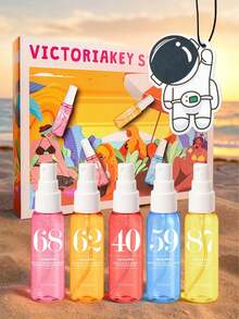 1/4/5pcs 40ml Brazil Beach Series Limited Edition Fragrance Gift Set. Janeiro Multi-Layered Natural Scent Enhances Happiness, Exuding Elegant Notes Of Sunflower, Citrus, Coconut, Vanilla, Wood And Ocean Beach. Suitable For Dates, Parties, Gatherings, Travel, Home, Hotel, Office. Ideal For Christmas, Mother's Day, Wedding Season, Graduation, Music Festivals And Other Occasions. - A - View 11