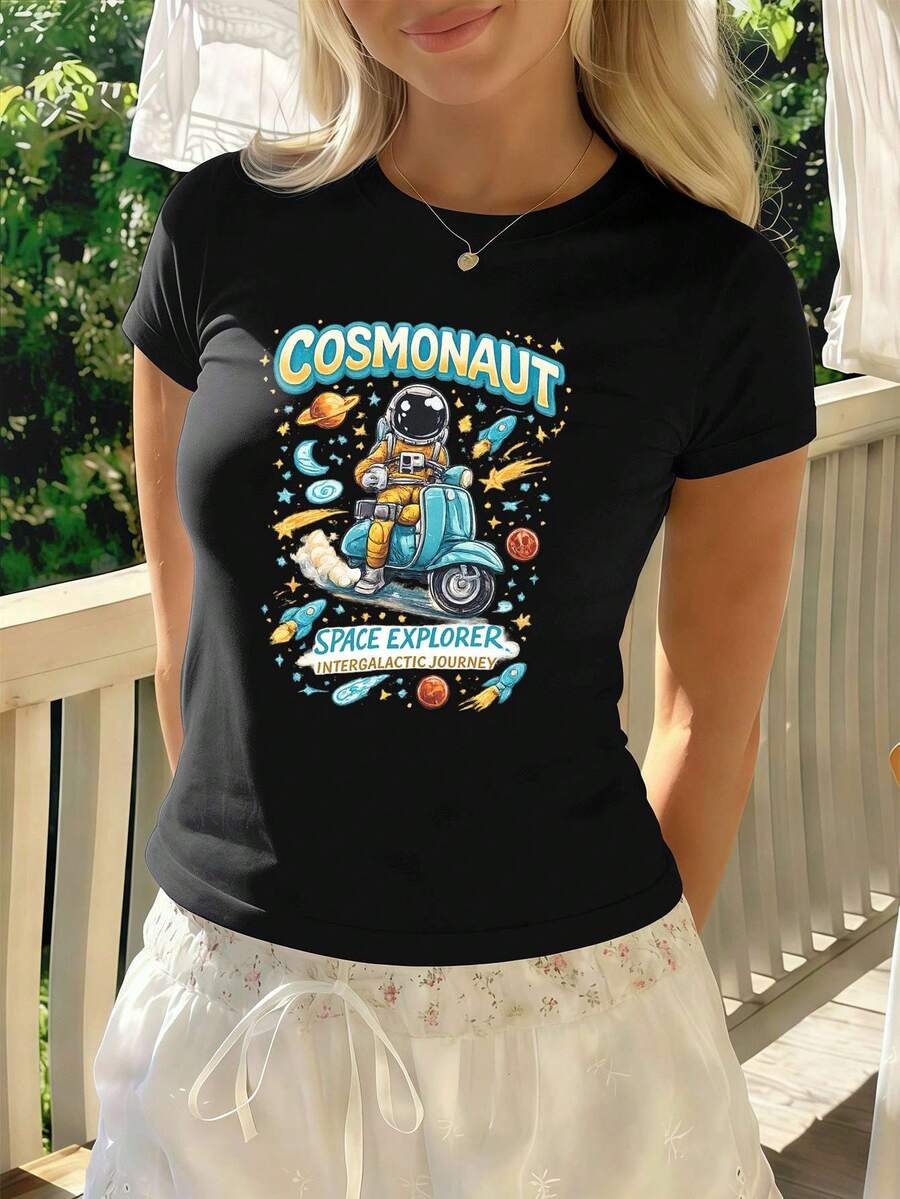 Women T-Shirts - Black - View 1