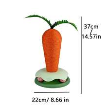 1 tấm cào móng cho mèo dạng đứng, kích thước 16*11 inch, đồ chơi cho mèo bằng dây thừng sisal, trụ cào móng hình củ cà rốt, đồ chơi cho mèo dùng quanh năm. - Xem 9