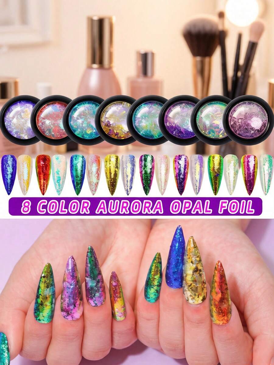 0.2g/Can Color-Changing Pearl Glitter Powder, High-Quality Color-Shifting Pigment Suitable For Epoxy Resin, Clay, Cup Making, DIY Projects, Scrapbooking, Makeup, Nail Art, Coating Decoration - Multicolor - View 1