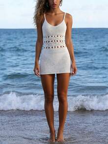 Women Sweater Dresses - Putih - View 6