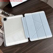 1个浅蓝色波点蕾丝透明背板平板电脑保护套，带笔槽，兼容iPad 10代10.9英寸（2022款）/ iPad Air 13（M3 2025款）/ iPad 11（A16 2025款）/ Galaxy Tab S10+/S9/A9/ 小米5/5PR/6/6PRO/7/10PRO/ OPPO平板电脑/ 华为MatePad/ 荣耀平板电脑 - 彩色 - 查看 2