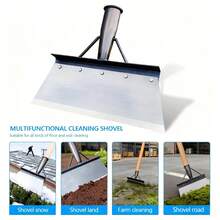 Stainless Steel Garden Shovel - Multi-Functional Shovel, Lawn Edge Rake, Mowing And Landscaping, Outdoor Weeding, Snow And Moss Removal, Suitable For Sidewalk And Ice Cleaning, Snow Shovel, Efficient Weeding, Durable Garden Tool, Handle Not Included. - Country Courtyard Style - View 4