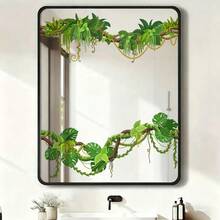 热带绿色植物、棕榈树和龟背竹叶，墙贴，可移除自粘防水PVC贴纸，适用于卧室、客厅、办公室和家居装饰。 - 牆貼 - 查看 8
