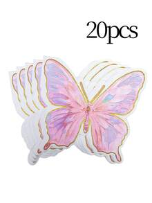 60/20pcs Asymmetric Butterfly Printed Napkins, Disposable Double-Layer Patterned Paper Towels, Butterfly Print Party Napkins, Suitable For Dining, Baking, Holiday Parties And Wedding Decorations, Theme Parties, Birthday Parties - Multiple Styles - View 9