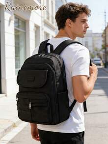 NEWHEY 15.6 Inch Laptop Backpack, Men's Travel Backpack, Waterproof Laptop Backpack With Reflective Strip, Suitable For Travel And Business - Multicolor - View 2
