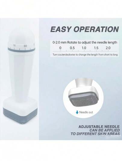 Máy dập kim vi điểm 120 kim được thiết kế chính xác, có núm điều chỉnh - Bút kim vi điểm thủ công chuyên nghiệp, tăng cường hiệu quả chăm sóc da - Thích hợp cho tóc/mặt/râu, nhỏ gọn và dễ sử dụng, lý tưởng cho mọi quy trình làm đẹp, dùng được cho cả nam và nữ.
