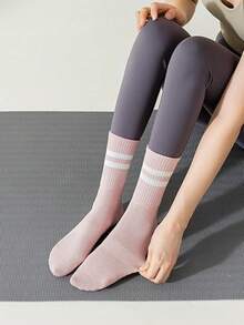 6 đôi tất Pilates nữ, thiết kế chống trượt chuyên nghiệp, phù hợp cho yoga, pilates, ba lê, khiêu vũ, tập thể dục tại bệnh viện. - Nhiều màu - Xem 5