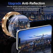 3pcs Colorful Rhinestone Camera Lens Protector Film, Compatible With Apple 17/17Air/17pro/17promax/16/16pro/16plus/16promax/16 14 Pro 6.1 Inch/14 Pro Max 6.7 Inch, Inlaid Artificial Diamond Shiny Camera Cover Tempered Glass, Compatible With Apple 14 Pro Max/14 Pro/15/15Promax/15Pro [Perfect Fit] - Artificial Diamond Multicolor - Gold - View 2
