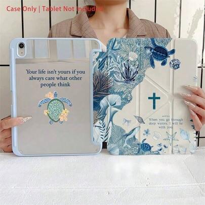 1PC Protective Folio Cover With Pcil Holder, Auto Wake/Sleep, Multi-Angle Viewing Stand Compatible With Pro 11/11/13 M3/11 A16/10th/9th/8th/7th G/4/5/10.9/10.2/9.Inch.Holiday Accessories.
