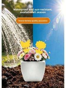 100 Sticky Insect Traps For Flower Pots – Yellow Sticky Traps Against Whiteflies, Fungus Gnats And Fruit Flies. - 蝴蝶形 - 查看 6