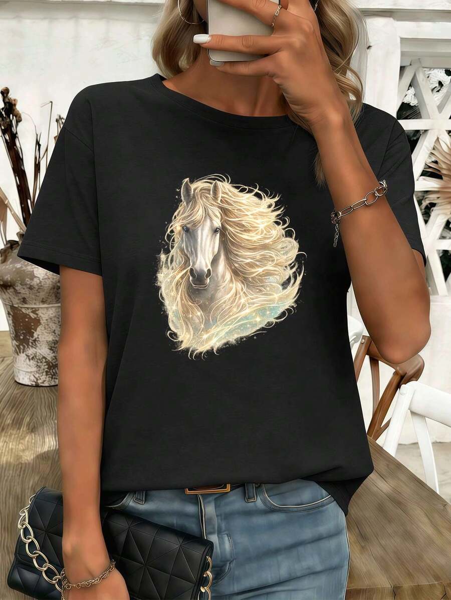 Tee-shirts pour femmes - Noir - Voir 1