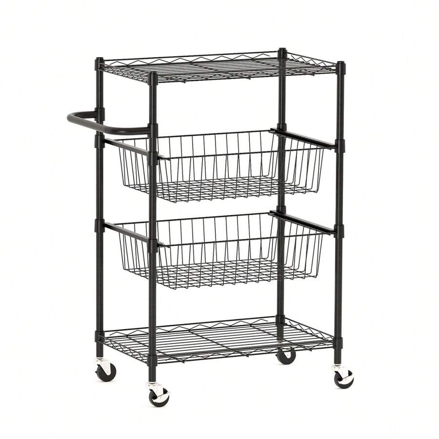 Storage Island & Carts - Black - View 1
