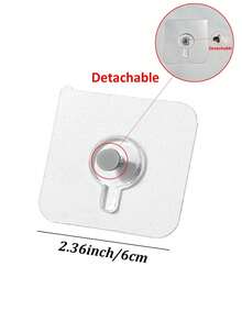 No Drill Strong Adhesive Hooks, Waterproof Modern Plastic Hooks, Invisible Hooks Suitable For Hanging Photos, Frames, Clocks, Applicable For Bedroom, Bathroom, Kitchen, Home Decor, Exhibition Decor, Birthday, Graduation, Bathroom Decor, Wall Decor - Multicolor - View 12
