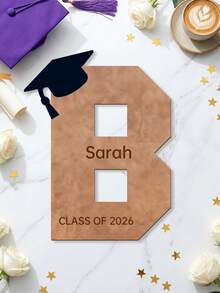 1pc Personalized Wooden Graduation Guestbook/Signature Board, Customizable Text, Class Of 2026, Gift For Men & Women, Graduation Party Decor, Premium Photo Prop - Multicolor - View 15