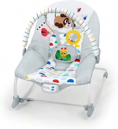 Rocker Asiento Mecedor Musical 4 en 1 para bebés y niños pequeños, unisex, con vibraciones, 2 juguetes desmontables, a partir de 0 meses hasta 18 kilogramos