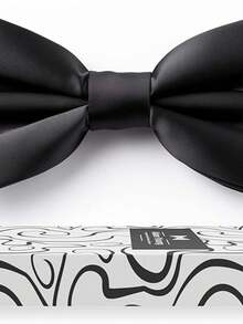 Adult Bow Tie With Adjuster - Black Butterfly - View 1