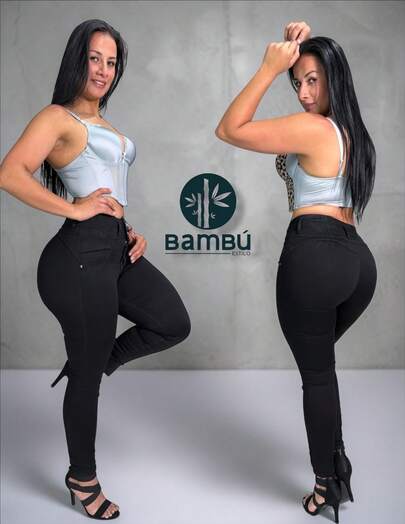 jeans mujer corte colombiano levanta pompa push up mezclilla strech