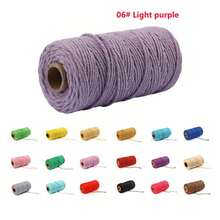 2mm 100m Cotton Rope Cotton Thread, Suitable For Handmade Knitting, Knitting Crafts, Crochet Handmade, Bohemian Decor, Twisted Braided Rope, Handmade Bow Gift Packaging Material, Wedding Decoration, Handmade Gifts, String Lights, Plant Hanging Baskets - 2mm - View 11