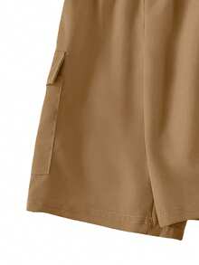 1 Set Maglietta a maniche corte con stampa di cuffie vintage e pantaloncini cargo per ragazzi adolescenti, abbigliamento sportivo casual e ampio, regalo estivo perfetto per la scuola e l'uso all'aperto, primavera/estate - Multicolore - Visualizzare 11