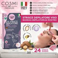 COSMI MILANO FACIAL WAX WITH SHEA BUTTER, ARGAN OIL, AND VITAMIN E. WITH AÇAÌ FLAVOR. AN ESSENTIAL FOR SPRING AND SUMMER HAIR REMOVAL. REMOVES EXCESS FACIAL HAIR QUICKLY, GENTLELY, AND EFFECTIVELY. - STRISCE DEPILATORIE VISO 24PZ - 查看 4