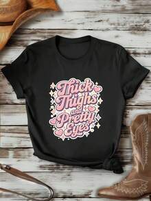 Women T-Shirts - Black - View 1