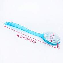 Bàn chải tắm cán dài, bàn chải chà lưng lông mềm, dụng cụ vệ sinh phòng tắm gia đình, dùng được cho cả nam và nữ. - Bàn chải tắm trong suốt - Xem 7