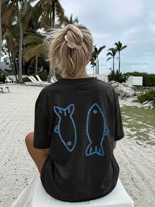 Plus Size T-Shirts - Black - View 3