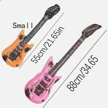 12/10/9/8/7/6/5/4/3/2/1pc Inflatable Guitar, Rock Guitar Prop, Rock Music Party Decor, Inflatable Adult Guitar, Pool Party, Pool Floating Guitar, Guitar Prop, Wedding & Photo Booth Prop, Birthday Party Decor, Home Decor, Party Supplies, Guitar Gift, Birthday Gift, Holiday Decor, Retro Rock - Multicolor - View 2