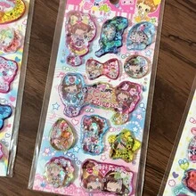 1pc Cartoon Retro Rabbit, Cute Girl, Shiny Sequin Stickers, Children Art & Craft Stickers Seal, Candy Drip Stickers, 3D Reusable Stickers For DIY Decoration, Interactive Stickers, Daily Decoration, Party Decoration, Children Sticker Games, Reward Stickers, Planner, Pencil Box, Envelope, Gift Box, Photo Frame - Multicolor - View 4
