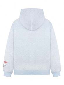 Unisex Spring New Fun Zipper Hooded Cardigan Couple Jacket With Detachable Colorful Big Hair Clip Design - Blue - View 2