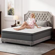 12/14 Inch Mattresses Available In Twin, Full And Queen Sizes. Crafted From Breathable Knit Fabric, Soft And Skin-Friendly. Featuring Comfort Padding And Sturdy Support Springs, It Offers A Medium-Firm Feel. Independent Pocket Springs Contour Your Body, Evenly Relieve Pressure And Provide Flexible, Stable Support. Durable And Reliable, For A Relaxing, Comfortable And Restful Sleep. - 黑灰 - 查看 7
