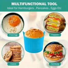 4pcs Premium Silicone Air Fryer Baking Molds - Non-Stick, Muffin Cups For Eggs, Cupcakes, Pancakes, Pudding, Custard, Durable Silicone Material, Great For Cooking/Healthy Cooking, No Electricity Required, Suitable For Home Kitchen/All Air Fryer Models/Health-Conscious People, Essential Baking Accessory - Multicolor - View 10