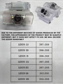 GLANBERT 2 Stück LED Auto Tür Logo Projektor Willkommens Geisterschatten Licht Zubehör für LEXUS RX ES GX LS LX IS GS RC UX Serie IS250 IS300 IS350, Dekorative Autobeleuchtung - Kompatibel mit LEXUS - Übersicht 12