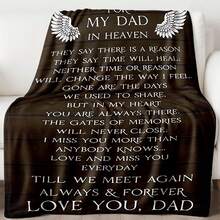 [In Stock] Mourning Gifts For Father'S Passing, Father'S Passing Memorial Blanket, Mourning Gifts For Father'S Passing, Gifts To Commemorate The Death Of A Loved One, Mourning Gifts, Bereavement Gifts, Soft And Comfortable Blanket - 如圖所示 - 查看 7