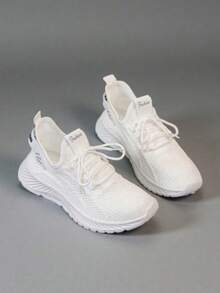 2025 New Autumn And Winter Multifunctional Popular Student Flat Sports Shoes, Summer Sports And Leisure Thick-Soled Platform Shoes. - White - View 4