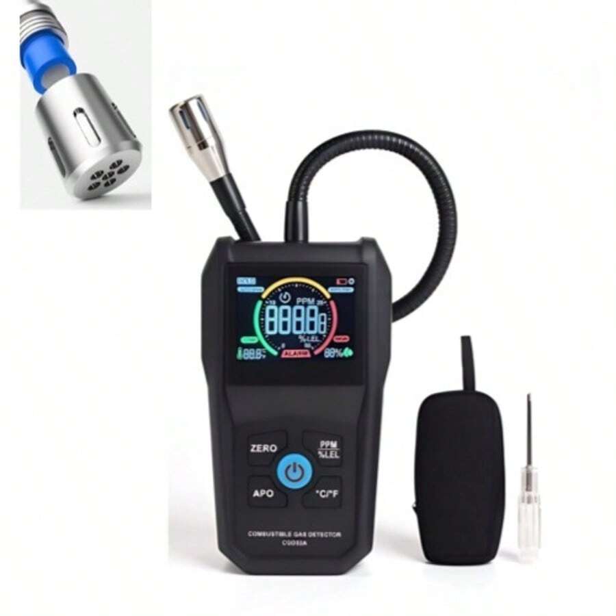 Combustible Gas Detector Analyzer Black Explosimeter - Black - View 1