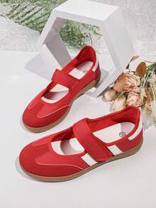 Hidkat 1 đôi giày thể thao nữ kiểu slip-on, giày trượt ván ngoài trời thông thường, giày thể thao đa năng hàng ngày. - Đỏ - Xem 6