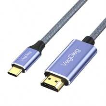 VegGieg USB C To HDTV Cable 4K 60Hz Type C To HDTV Braided Cord Gold Plated Aluminum Alloy Compatible With Macbook Pro Dex Laptop PC Monitor TV - View 11