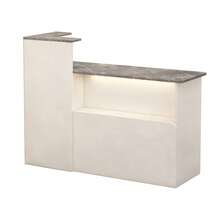 Mostrador Recepción Mdf Con Cajón Cerradura 120x40x100cm - Gris - Ver 3