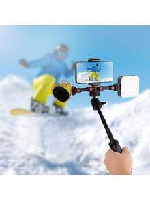 Multi-Functional Dual Cold Shoe Bracket, 1/4" Extension Rod For Vlogging, Compatible With Microphones, LED Lights & Camera Accessories - View 4