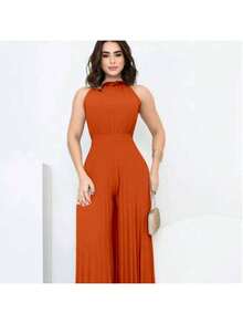 Women Jumpsuits - 亮橙色 - 查看 1
