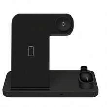 DEMTECH Estación de Carga Inalámbrica 3 en 1 en 1 - Base de Carga Rápida - Cargador Magnnético Multi con Diseño Plegable y Portátil - Carga Simultánea y Segura - Tecnología Qi para Dispositivos  - Ideal para Erioscrito, Oficina y Hogar - Soporte Estética y Compacto - Protección contra Sobrecarga y Cortocircuitos - Carga Estable y Eficiente para Todos Tus dispositivos - Tipo de Enchufe A USA (110-127V) - Ver 3