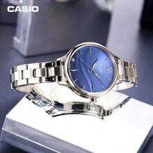 Casio 卡西欧 SHEEN 女士腕表，蓝宝石玻璃渐变蓝色表盘，情人节送给女友的奢华石英腕表 - 均碼 - 查看 7