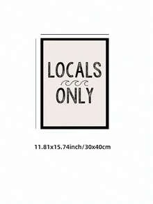 1/3pcs Frameless Coastal Theme Wall Art, Beach Pattern Neutral Beach Poster, Surfboard Locals Only Palm Tree Pattern, Dorm Room Decoration Best Gift, Back To School, Room Decor Bedroom, Funkyposters - Coastal - View 24
